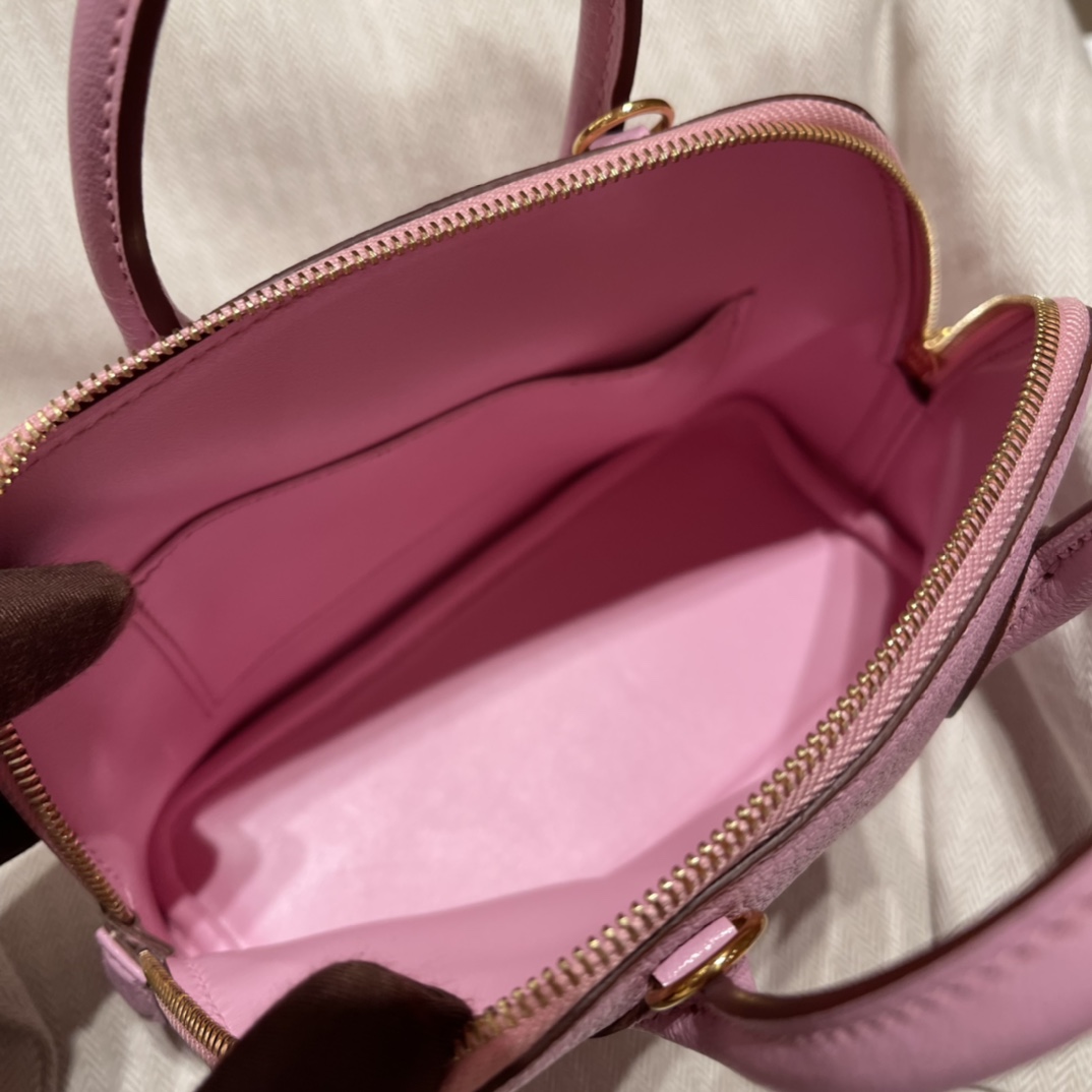 에르메스 미니 볼리드18 모브실브스트레 금장 염소가죽